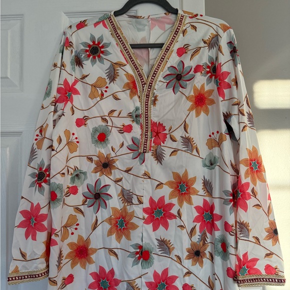 Dresses & Skirts - Floral modest dress kaftan